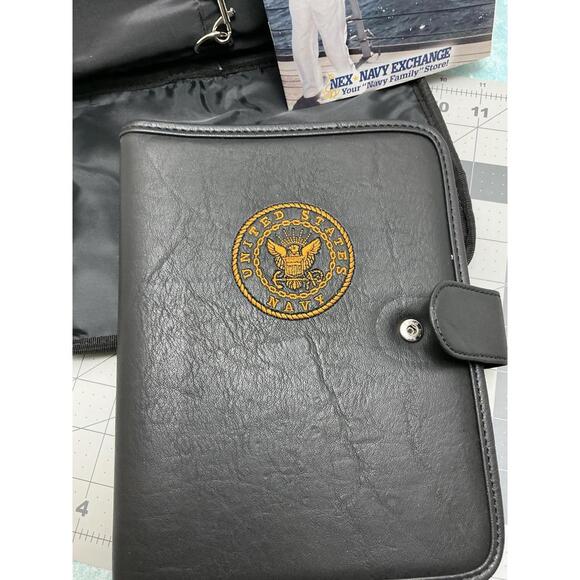 Other - Vintage US‎ Navy Enlistment Zippered Document Case  Portfolio And Planner Binder